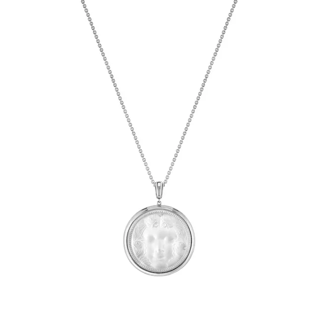 Lalique Aréthuse ciondolo rotondo rosa Nebula taglia M
