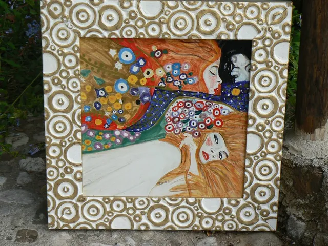 Raffaela Russo Klimt quadro in ceramica 04 dipinto a mano