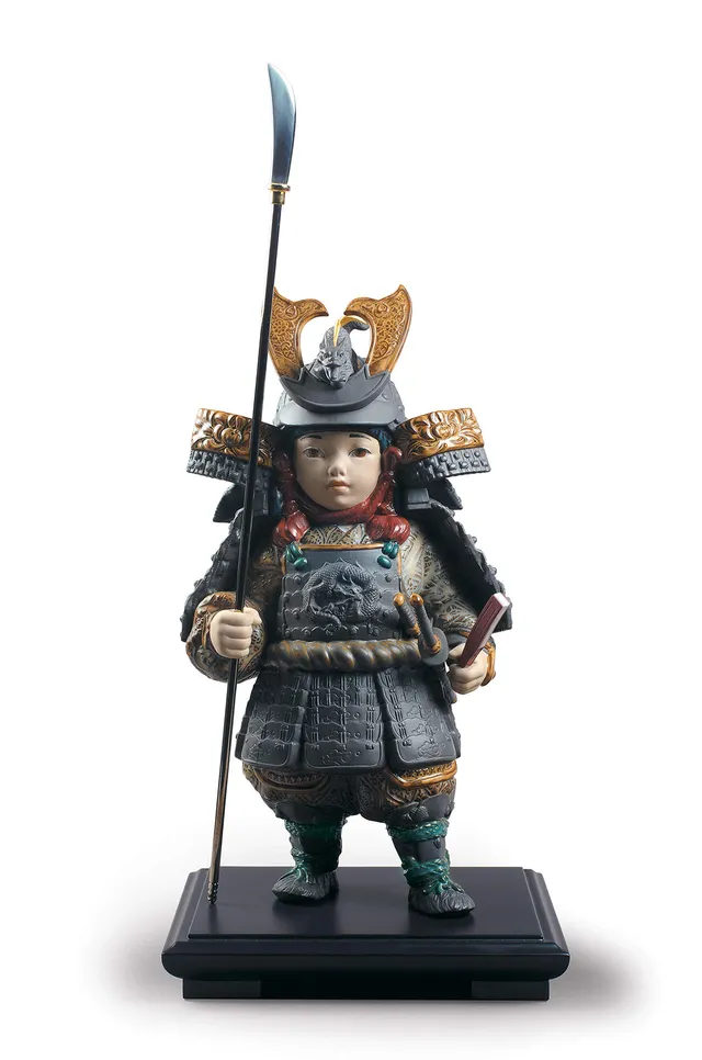 Lladró Bambino Samurai figurina in porcellana da collezione