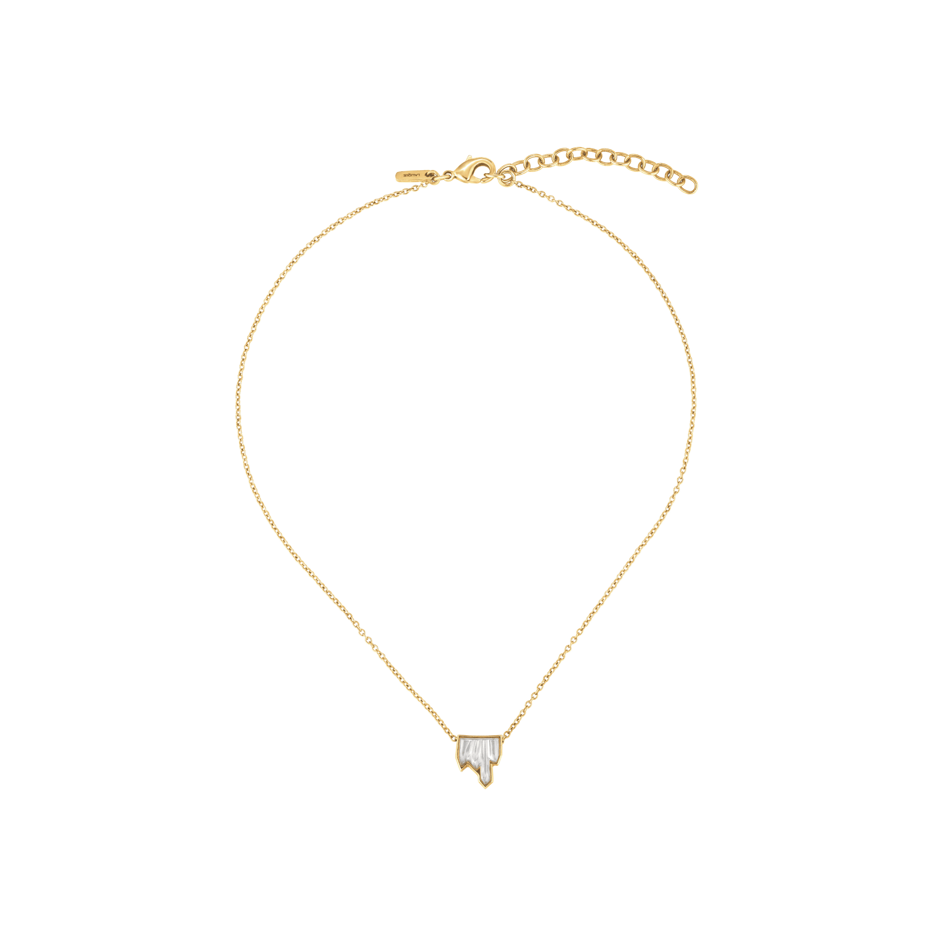 Lalique Terramineral collana cristallo oro misura unica
