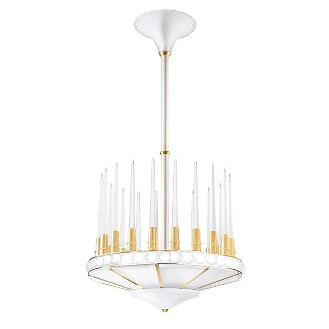 René Lalique Perles lampadario cristallo 690 mm oro
