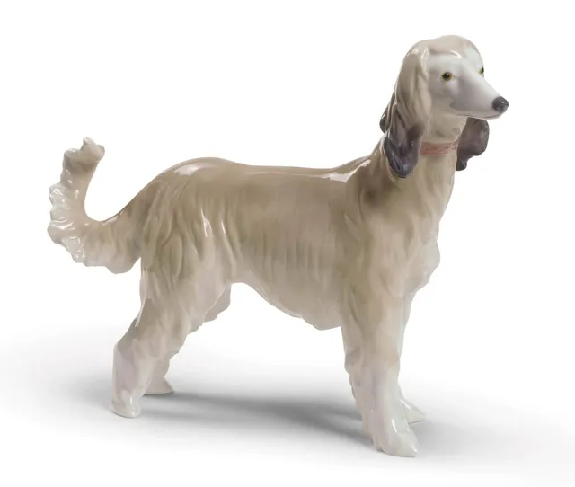 Lladró Sculture Galgo Afgano figurina cane porcellana levriero