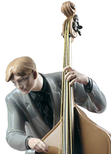 Lladró Contrabbassista Jazz scultura porcellana