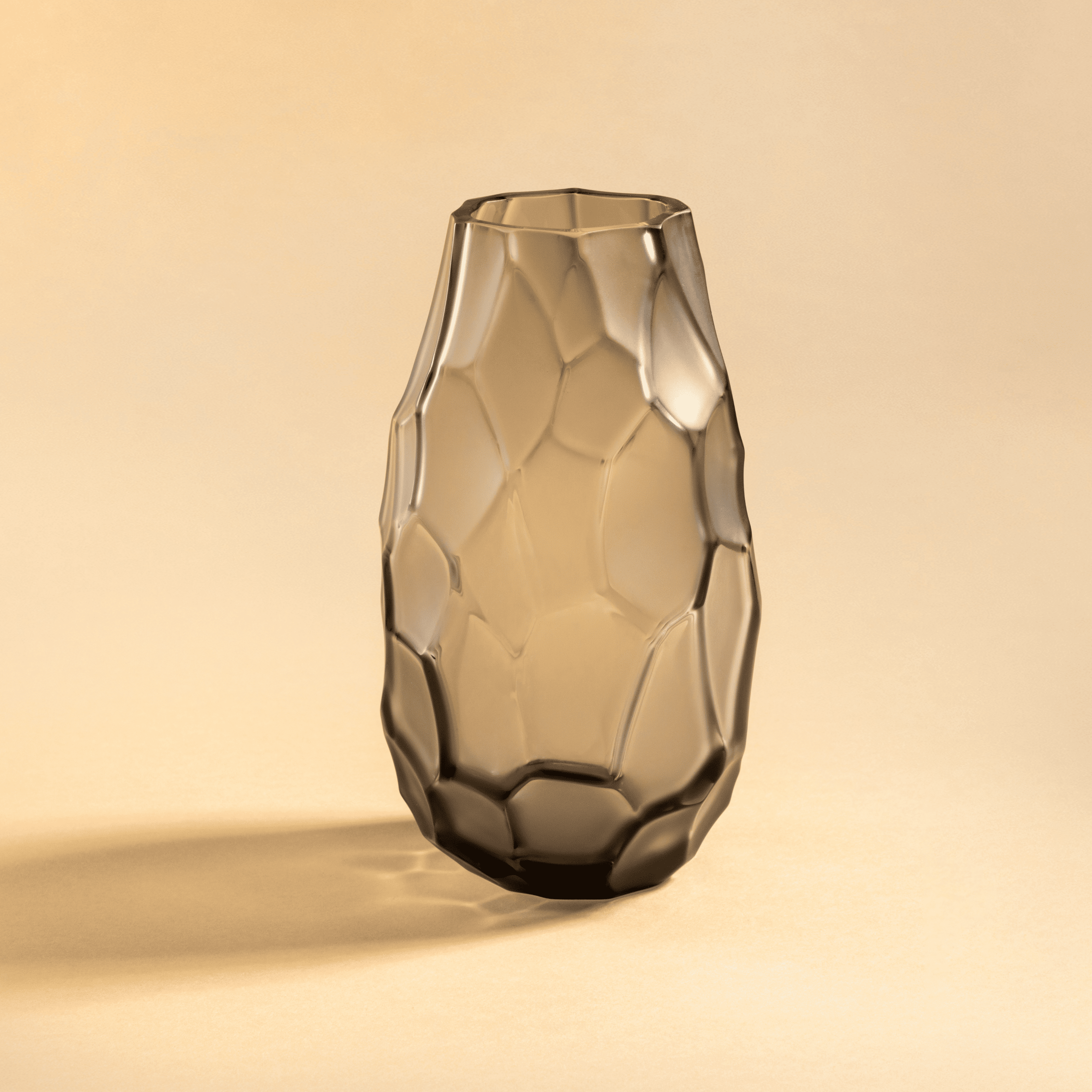 Lalique Silex vaso piccolo cristallo grigio satinato taglia S