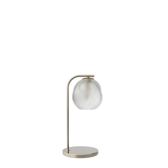 Lalique Alizé lampada da tavolo in cristallo nichel