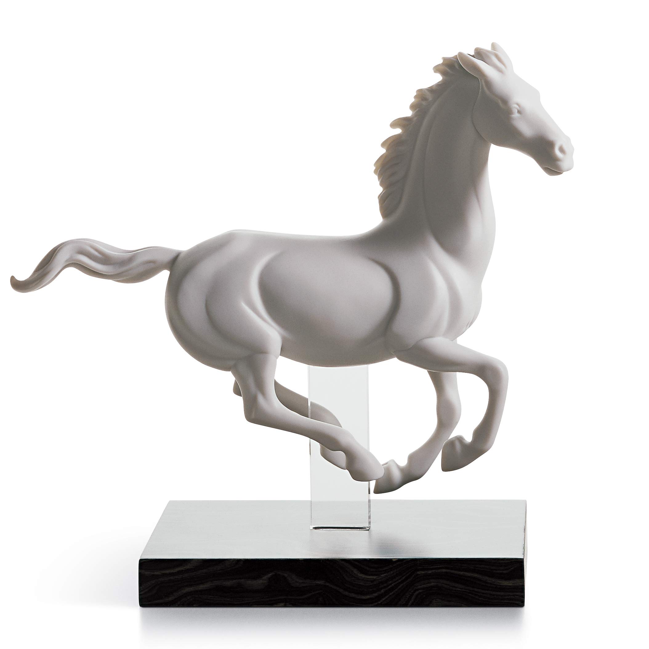 Lladró Sculture Cavallo Galoppo IV statuetta porcellana bianca