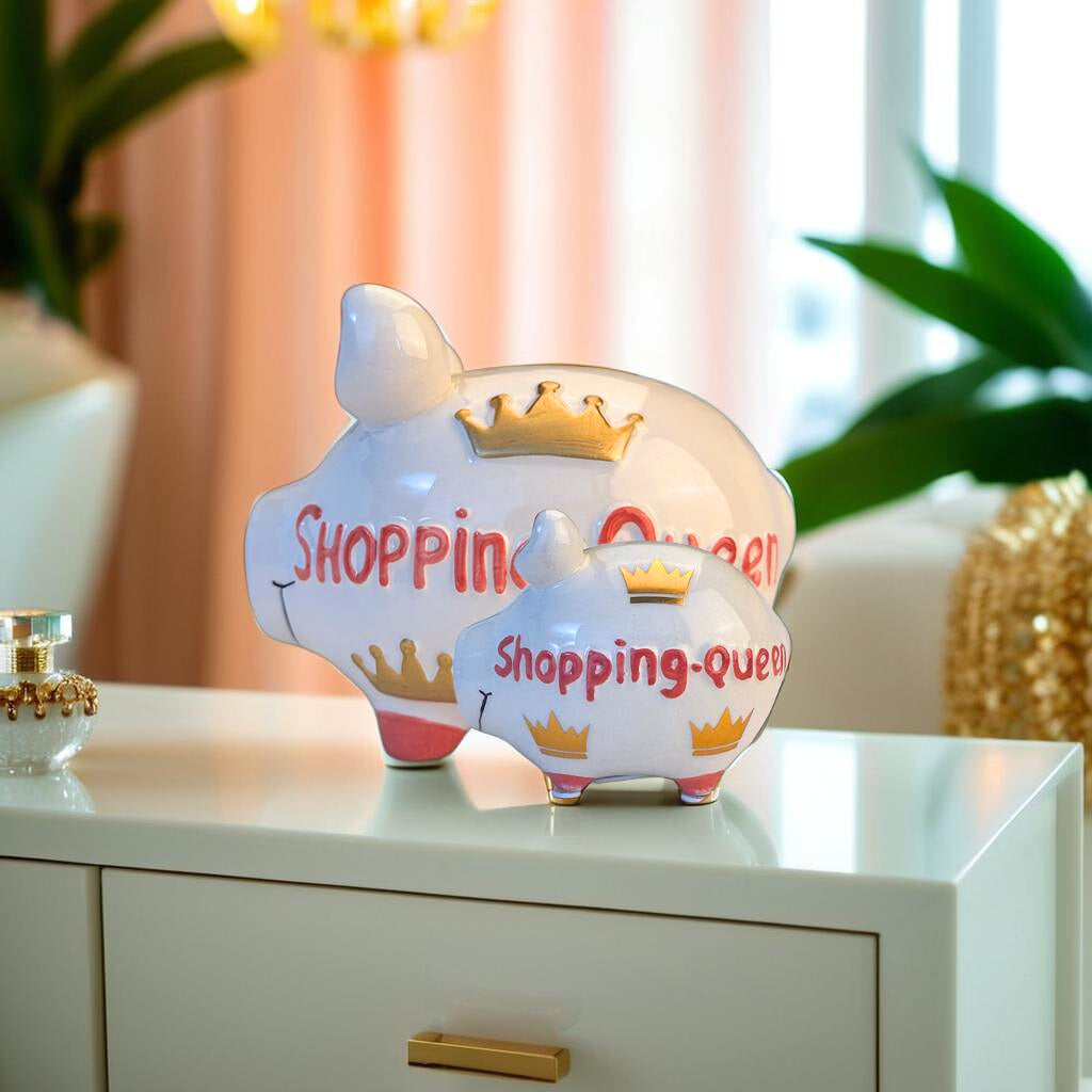 Sparschwein Company Shopping Queen Salvadanaio piccolo rosa