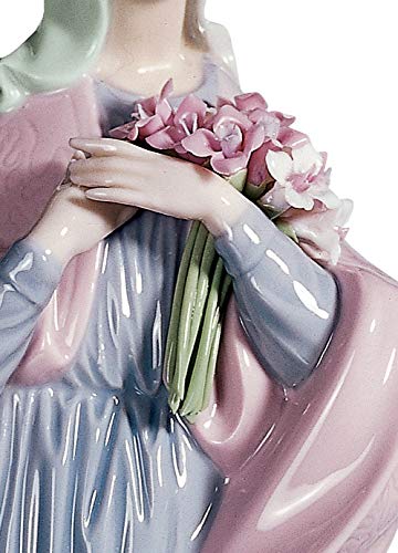 Lladró Sculture Vergine con Fiori Figurina Maria Porcellana