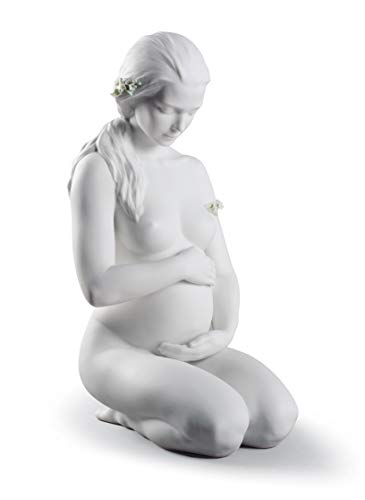 Lladró Sculture Una nuova vita figurina madre porcellana bianca