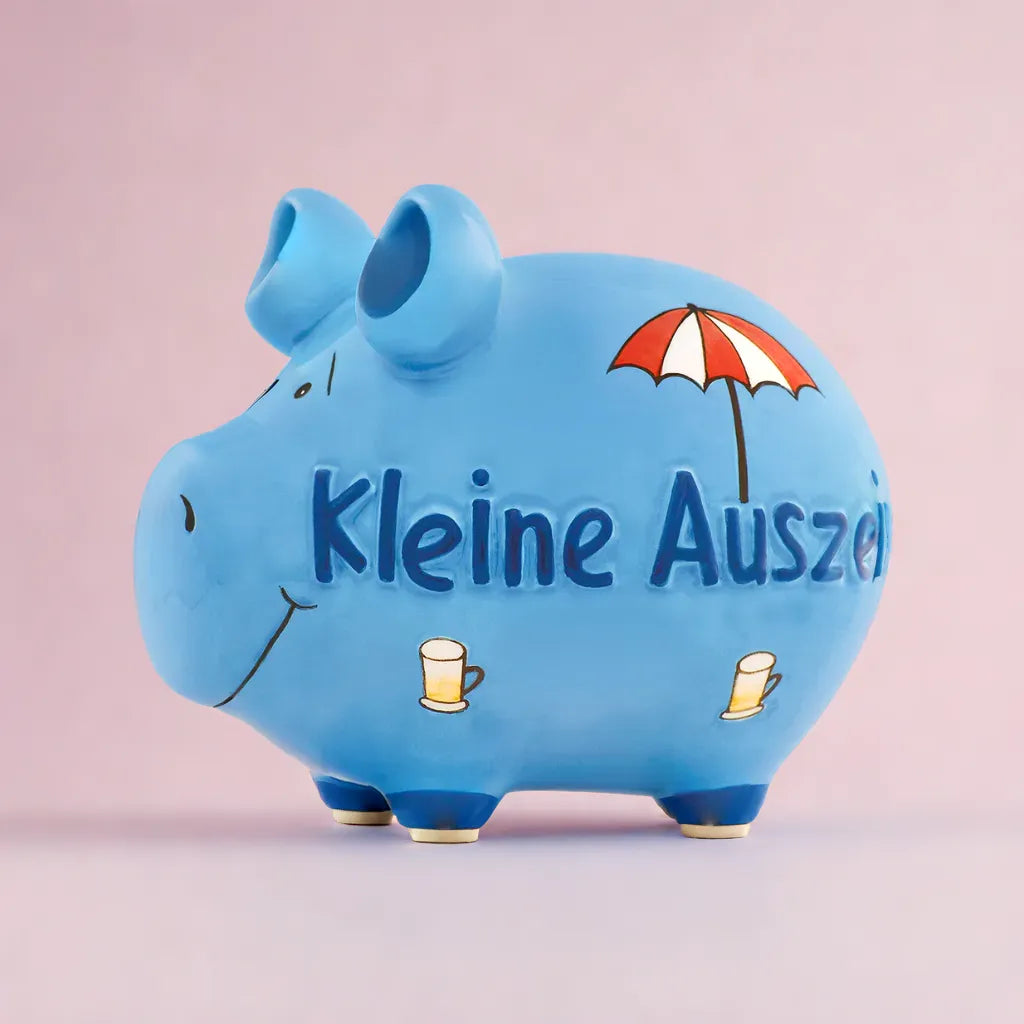 Sparschwein Company Kleine Auszeit salvadanaio piccolo blu