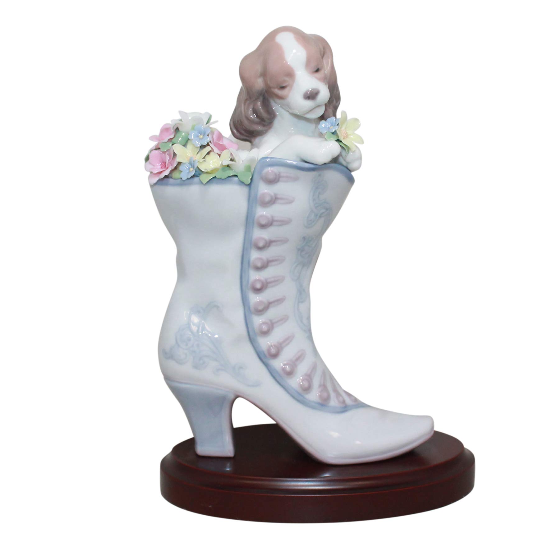 Lladró Sculture Well Heeled Puppy statuetta cane porcellana