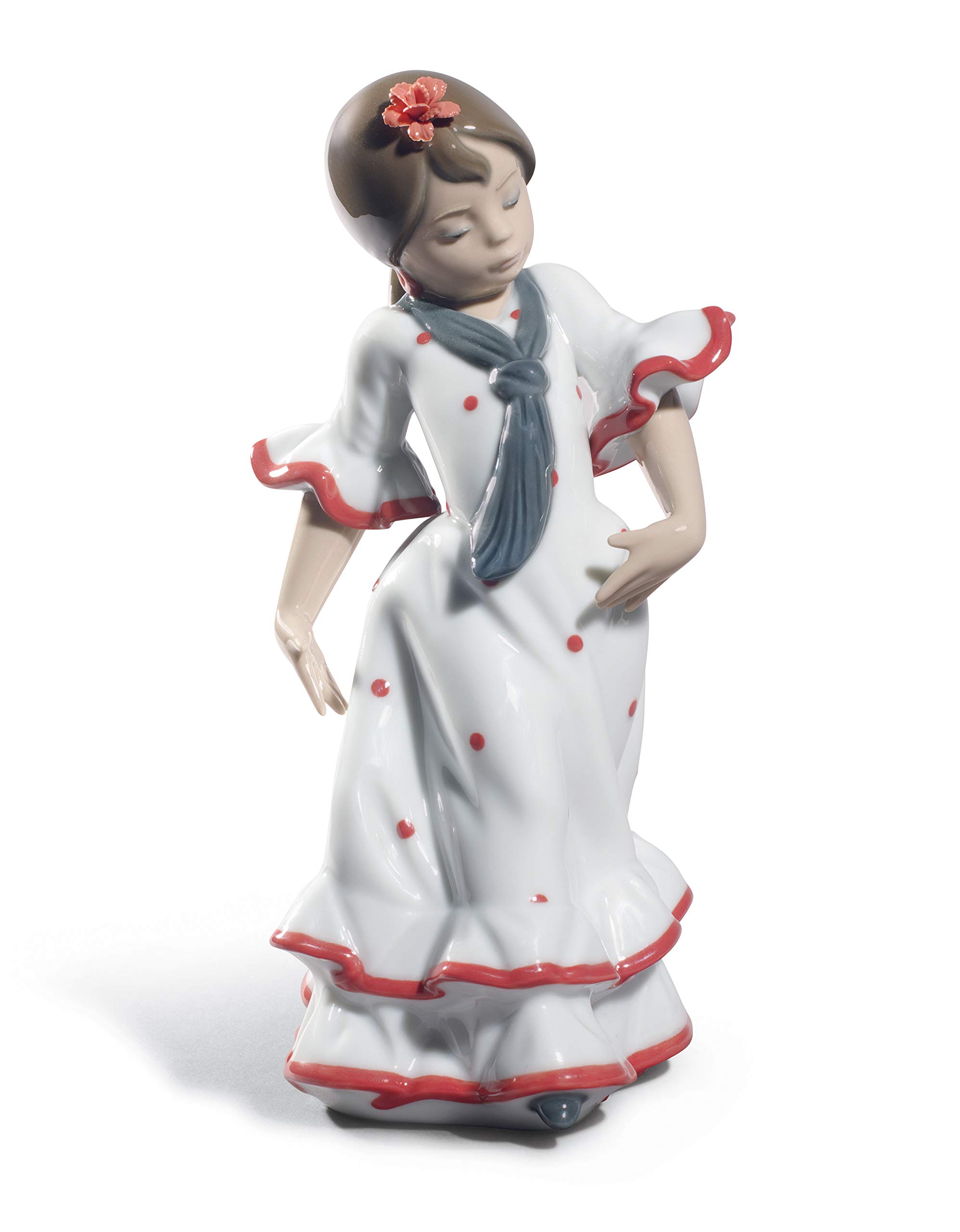 Lladró Ballerina scultura bambina rosso pois porcellana 17 cm