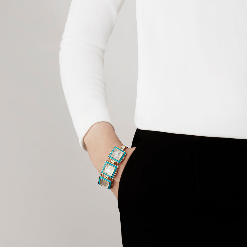 René Lalique Aréthuse bracciale ottone oro donna