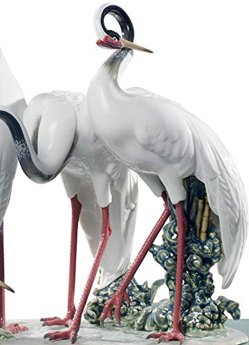 Lladró Alta Porcellana Gruppo di Gru scultura porcellana limitata