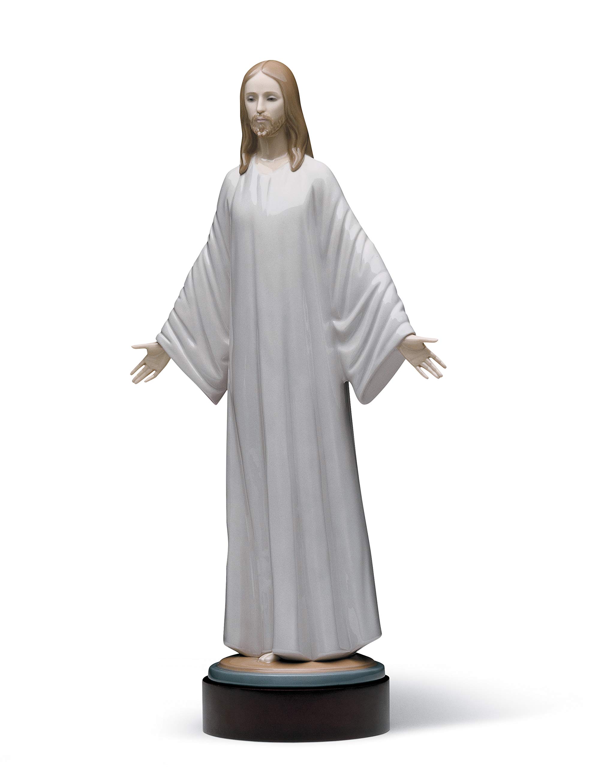 Lladró Sculture Gesù figurina porcellana Cristo tunica bianca