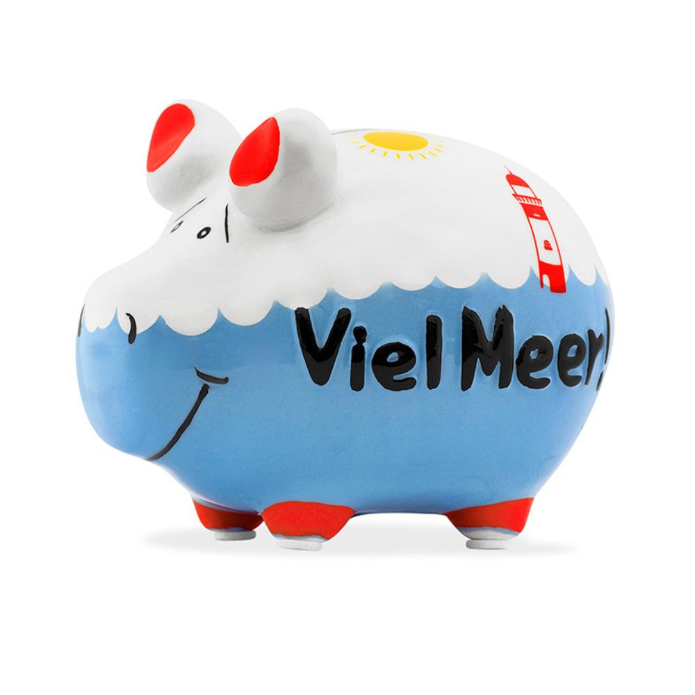 Sparschwein Kleinschweine Viel Meer Salvadanaio 12,5 cm