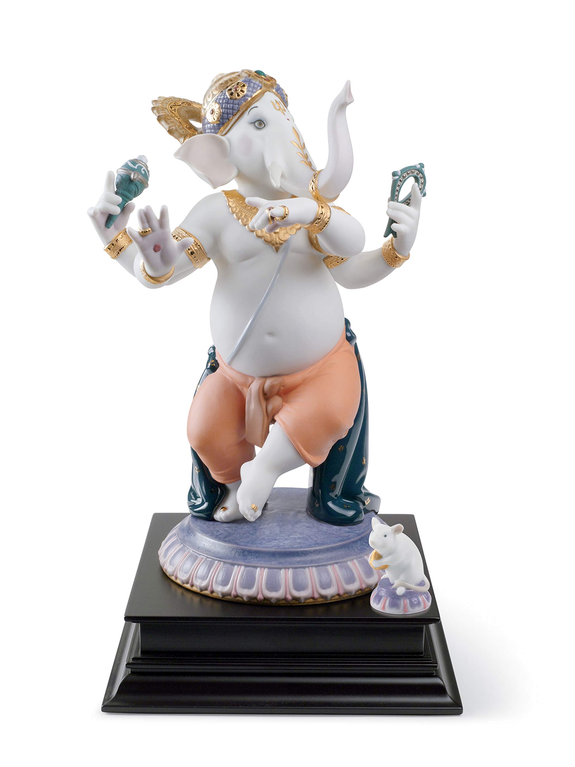 Lladró Alta Porcellana Ganesha Danzante statuetta porcellana