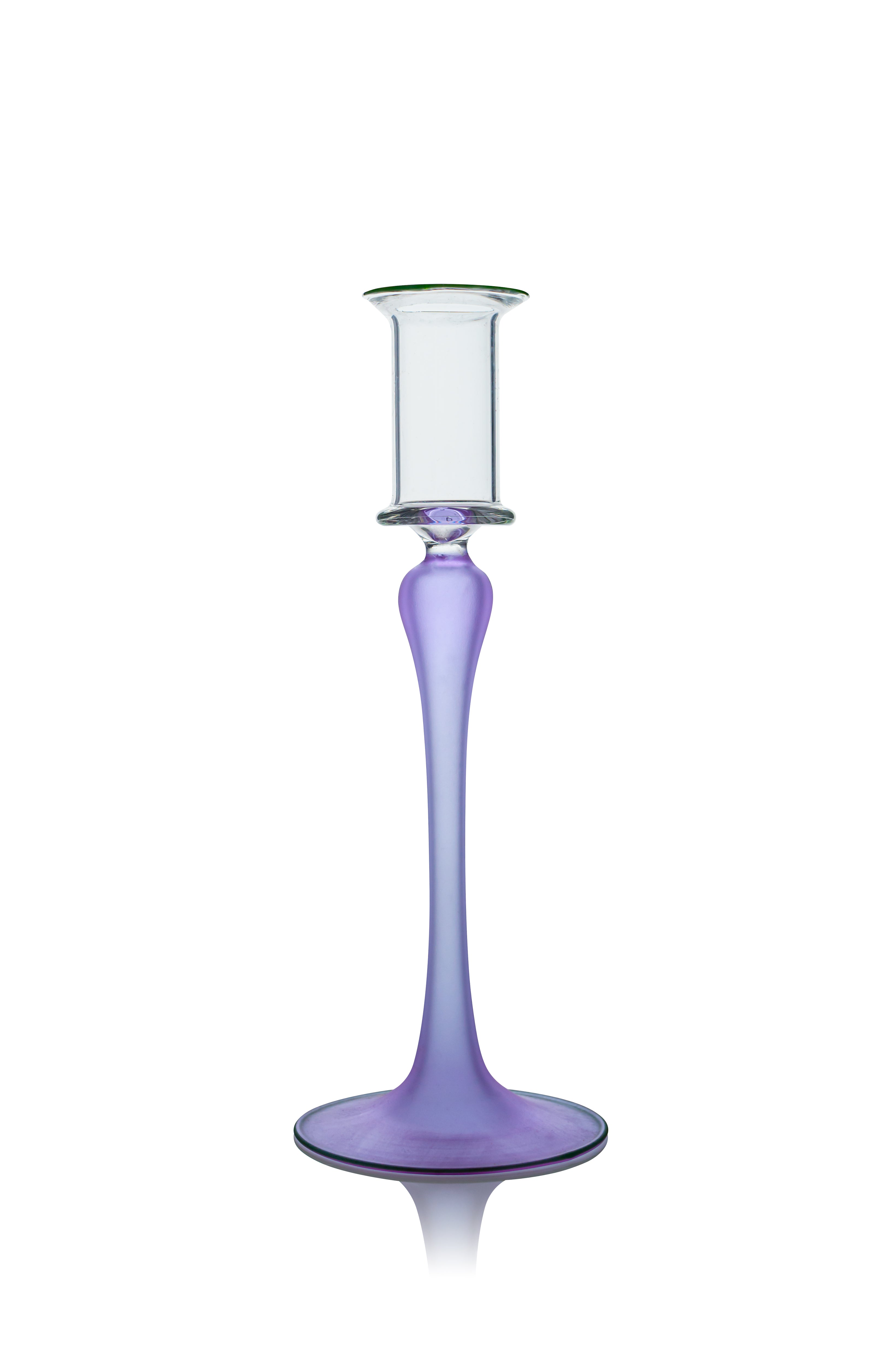 Vaporetto Luce candeliere vetro borosilicato verde 22 cm