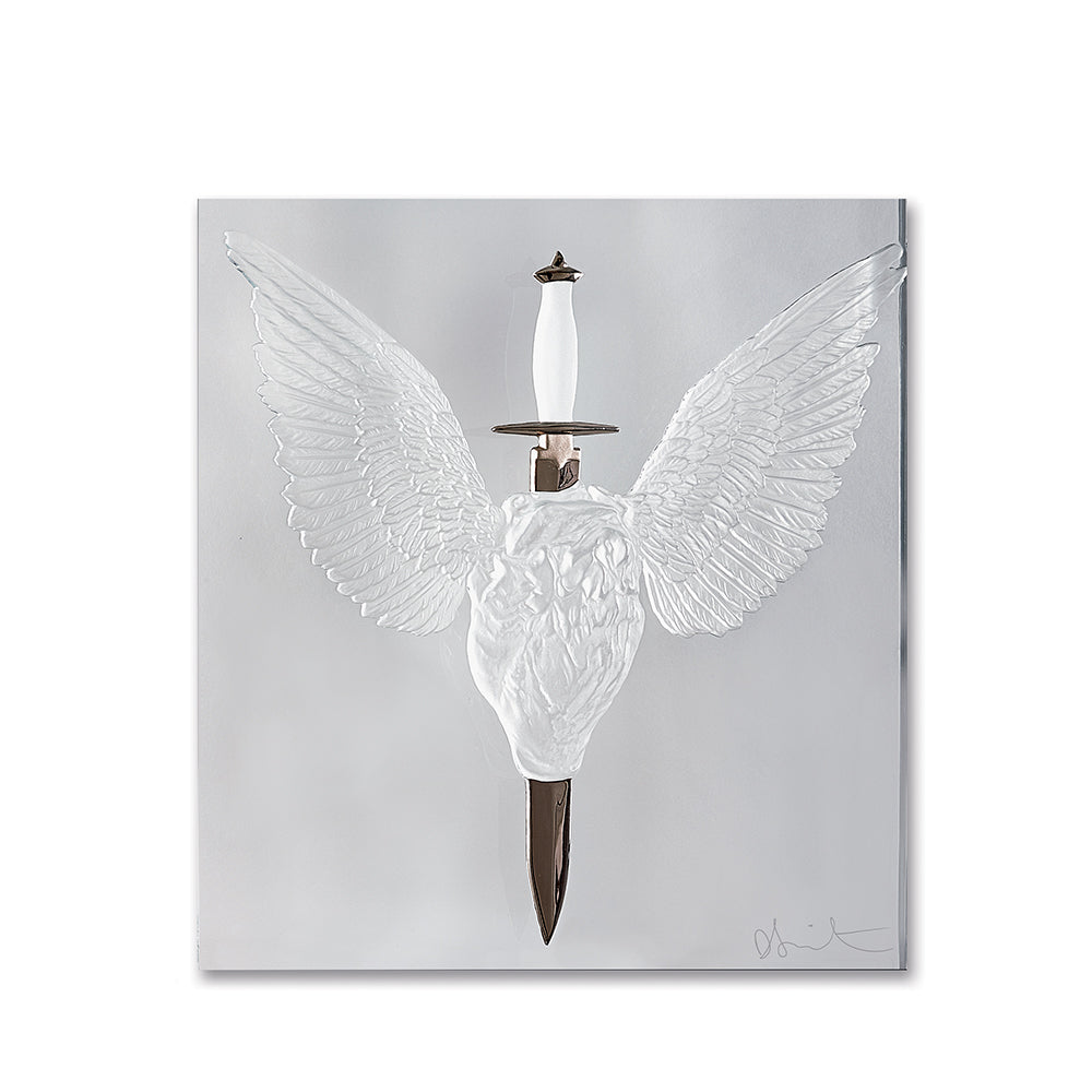 Lalique Art Eternal Prayer Damien Hirst pannello cristallo platino