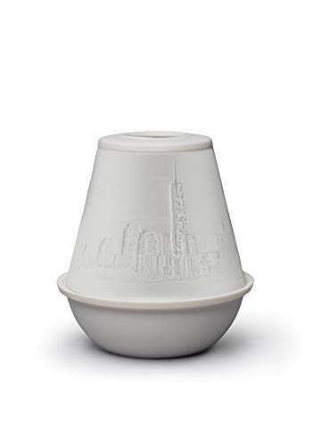 Lladró New York Lampada Litofania Porcellana LED Ricaricabile