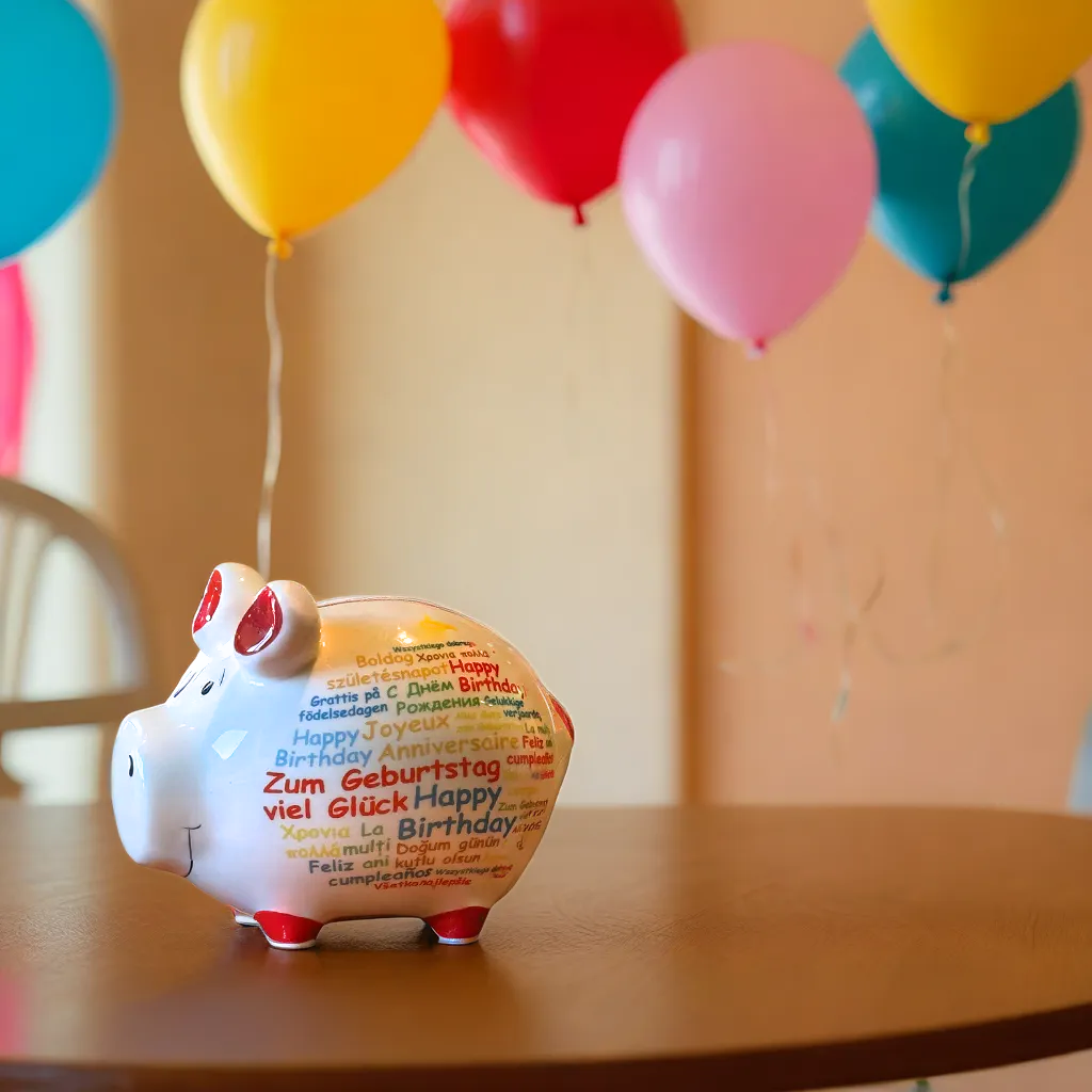 Sparschwein Company Kleinschweine Birthday salvadanaio compleanno