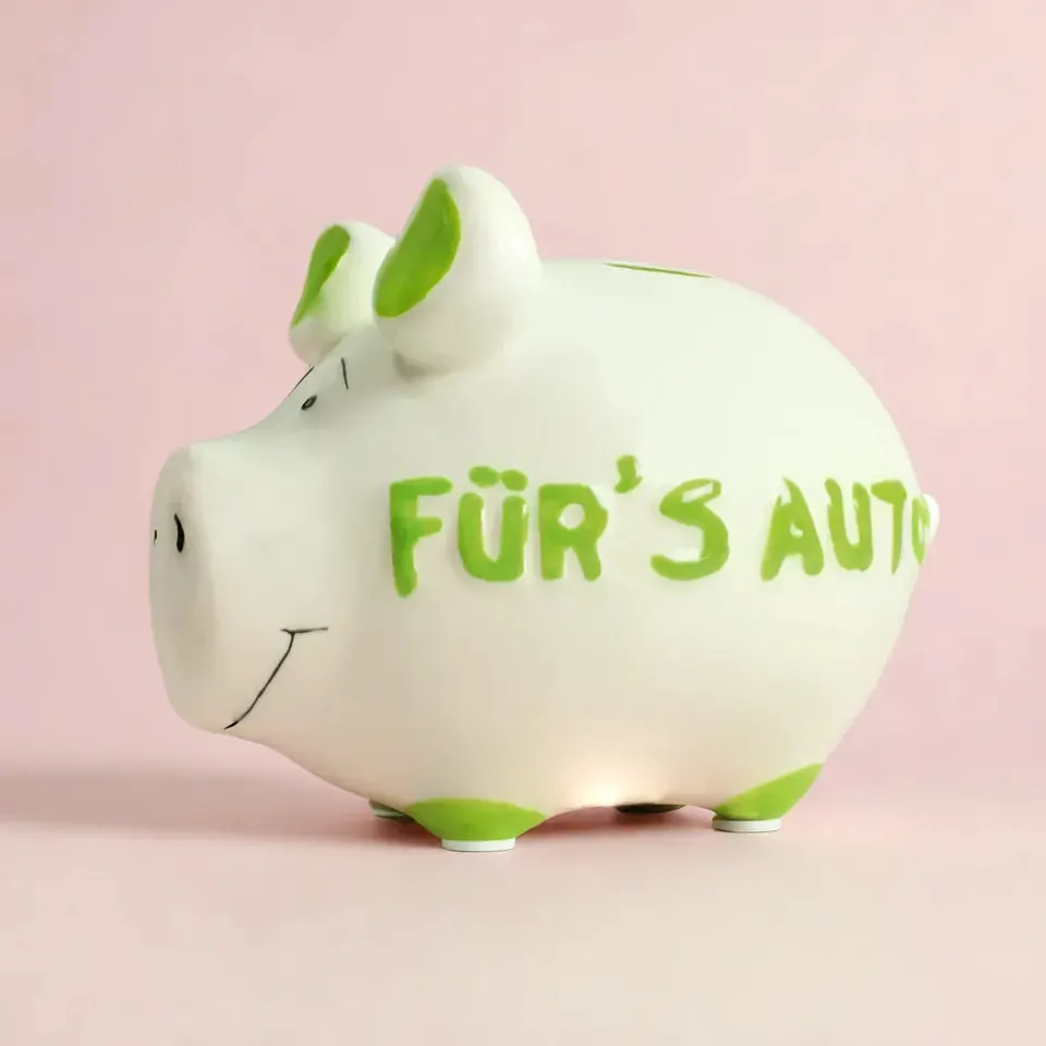 Sparschwein Kleinschweine Fürs Auto salvadanaio piccolo bianco ceramica