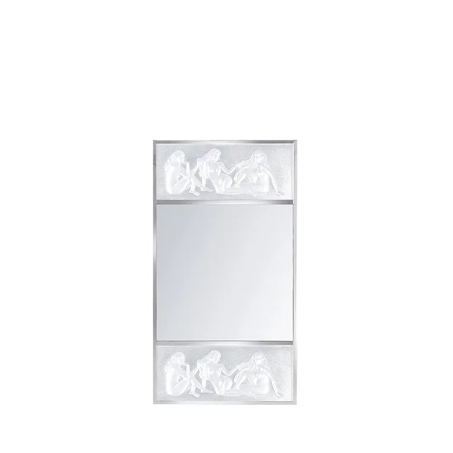 René Lalique Les Causeuses specchio S cristallo donna
