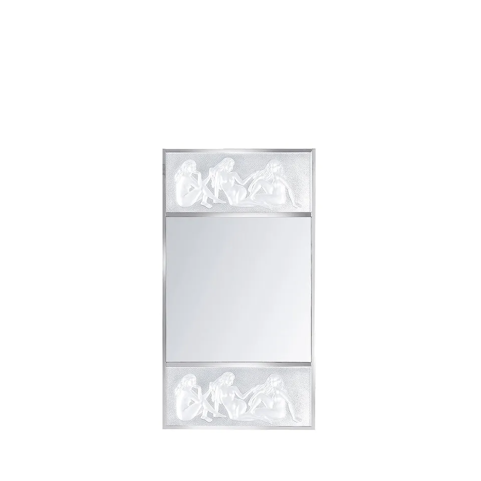 René Lalique Les Causeuses specchio S cristallo donna