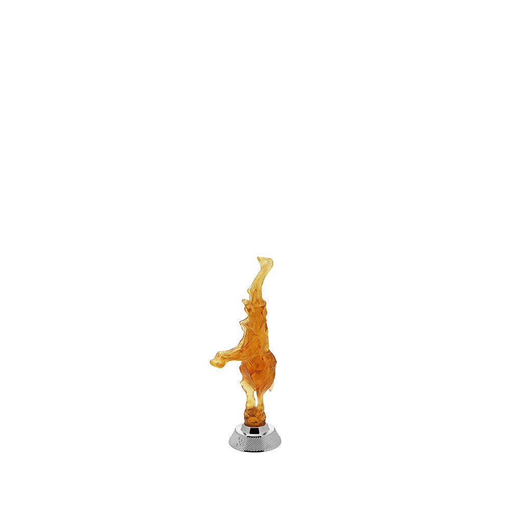 Lalique Dancing Elephant Bugatti scultura cristallo ambra