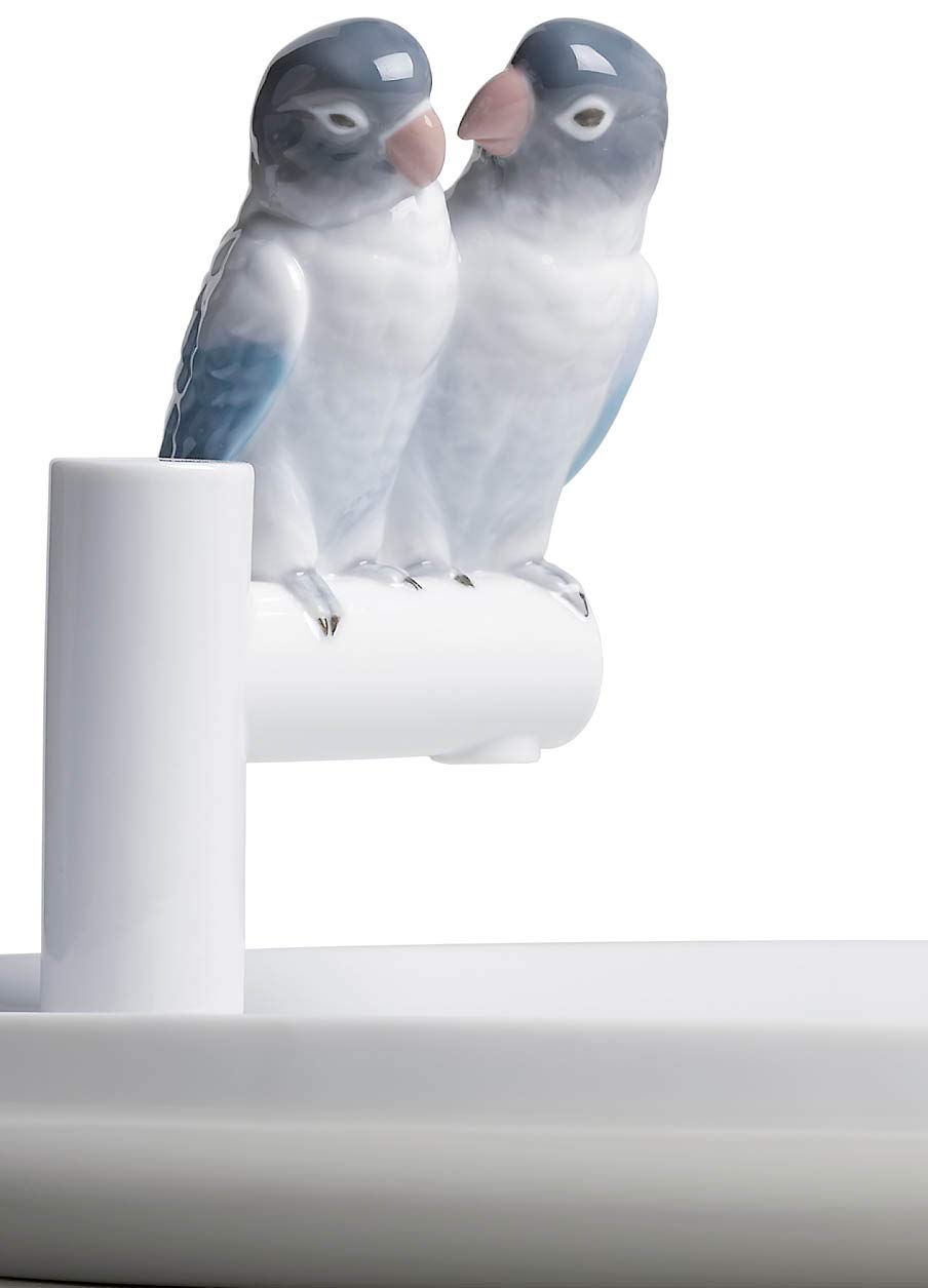 Lladró Parrot Love piatto porcellana decorativo fatto a mano