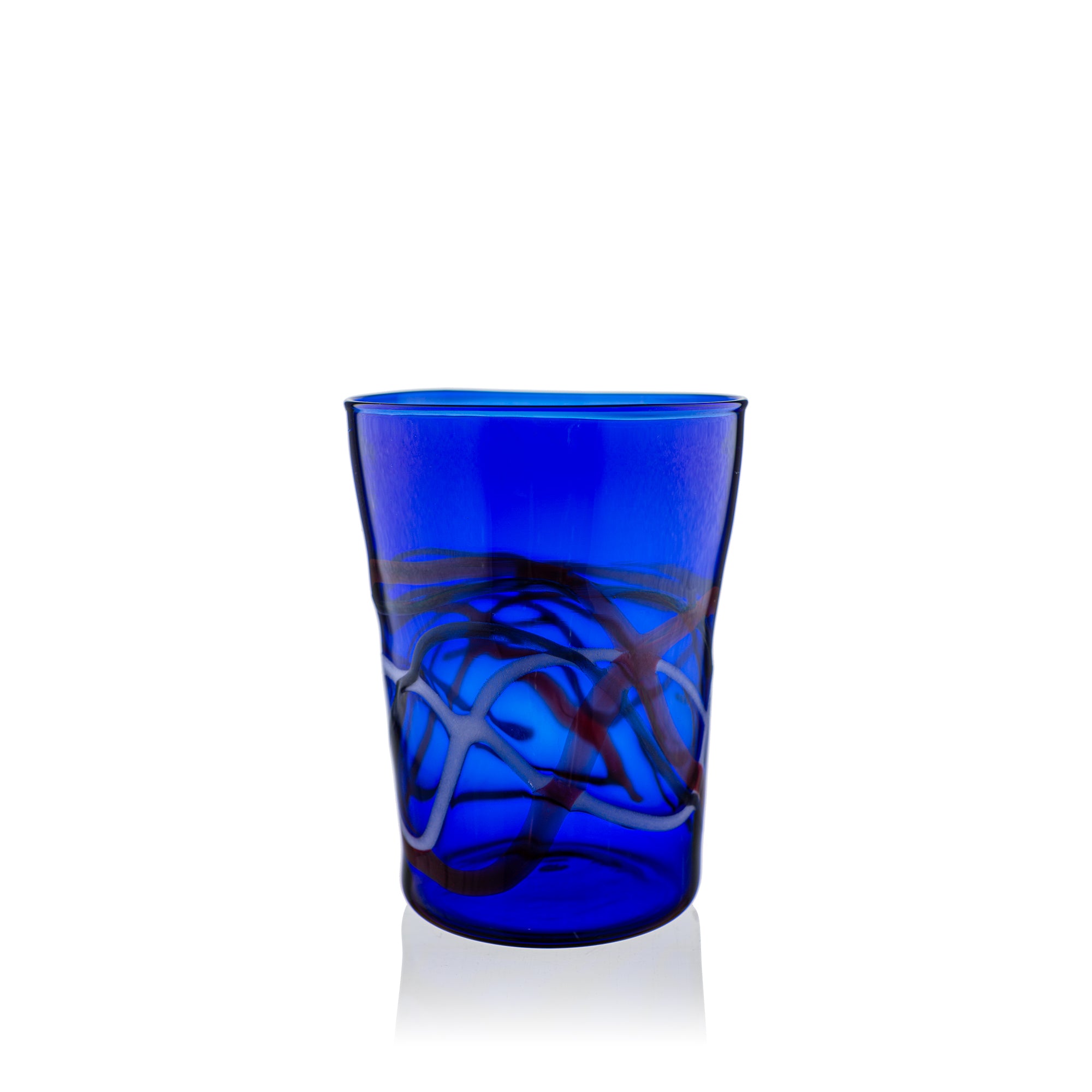 Vaporetto Diverso goto vetro Murano blu H 9,5 cm