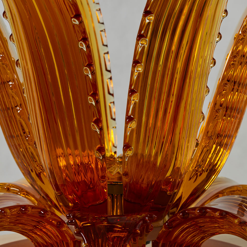 René Lalique Cactus Tavolino vetro ambra salotto