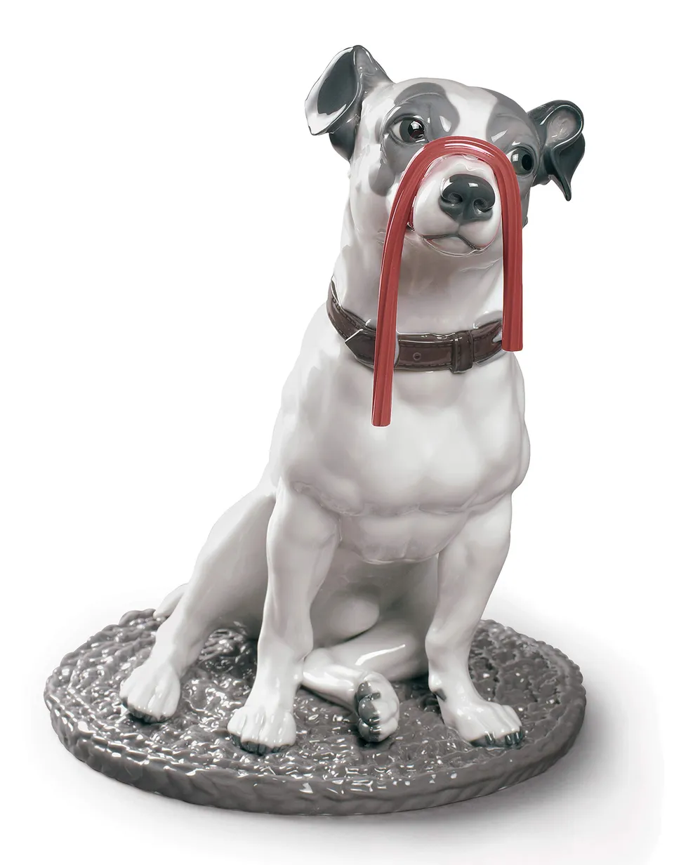 Lladró Sculture Jack Russell statuetta cane porcellana