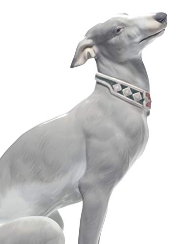 Lladró Sculture Levriero Attento figurina porcellana cane whippet