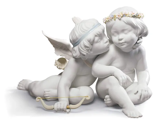 Lladró Sculture Amore e Psiche figurina piccolo angelo