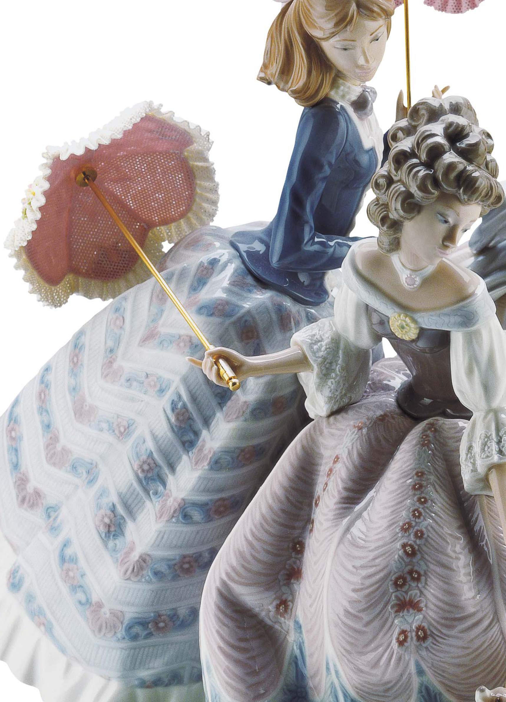 Lladró Alta Porcellana Tre Sorelle scultura porcellana edizione limitata