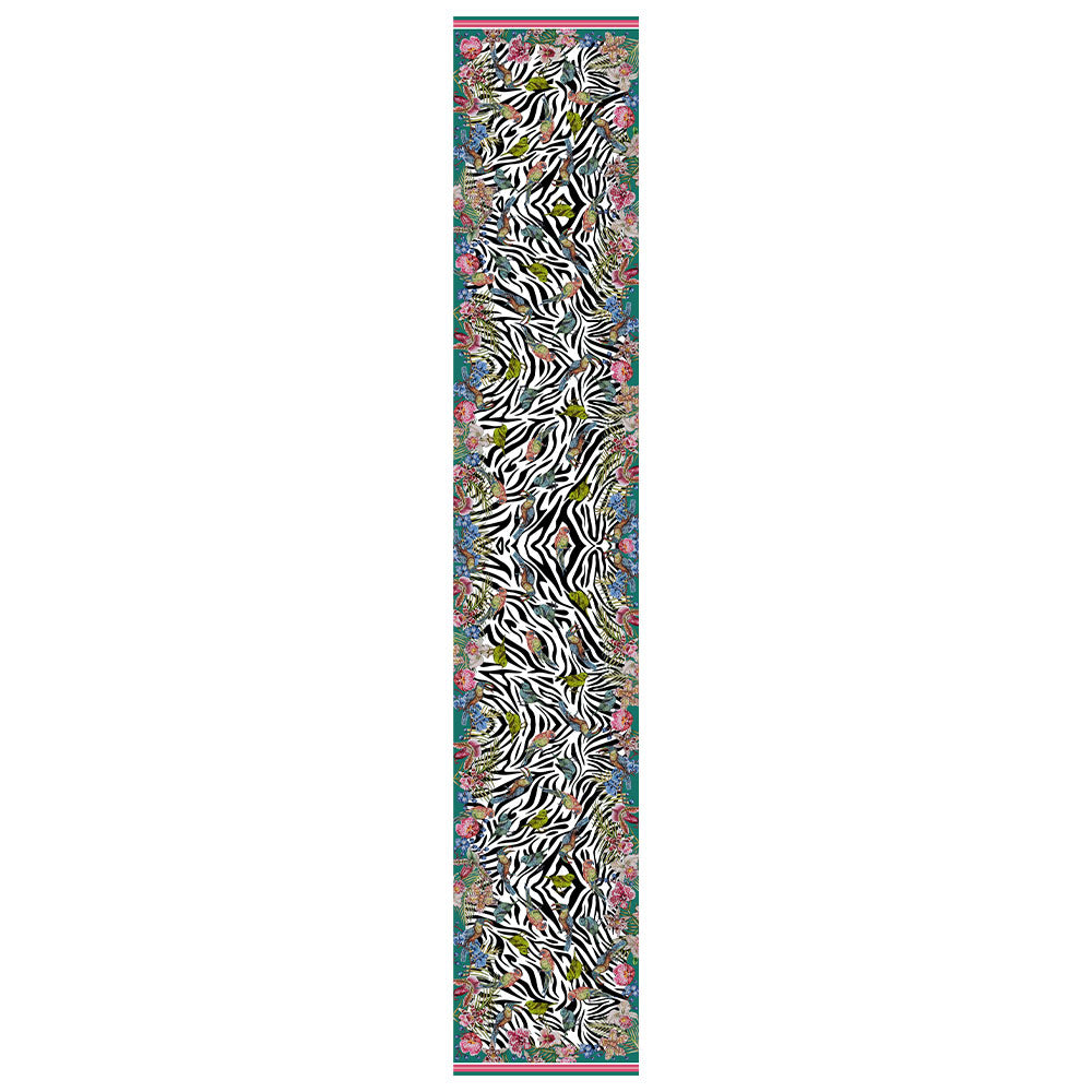 Lalique by Ginny Litscher foulard seta zebra rosa nero