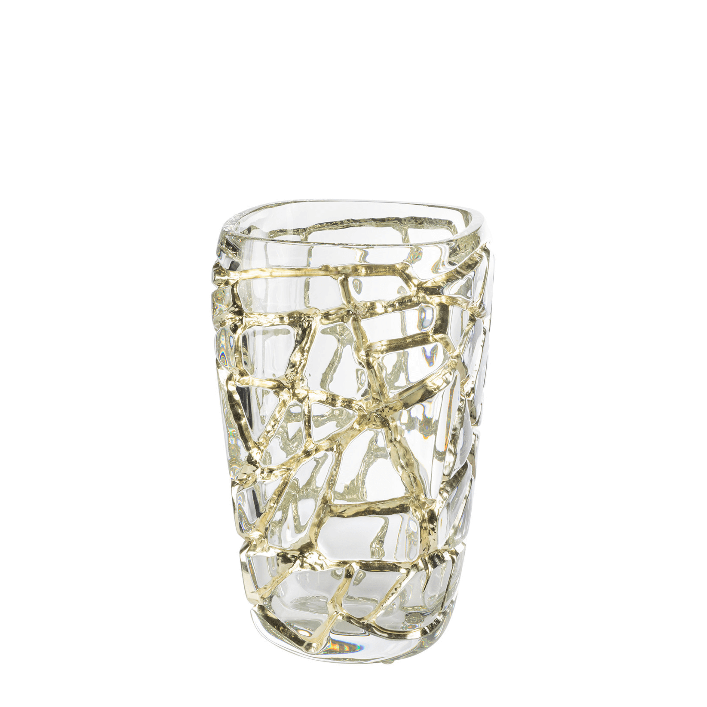 Lalique Magnitude vaso in cristallo oro bianco L