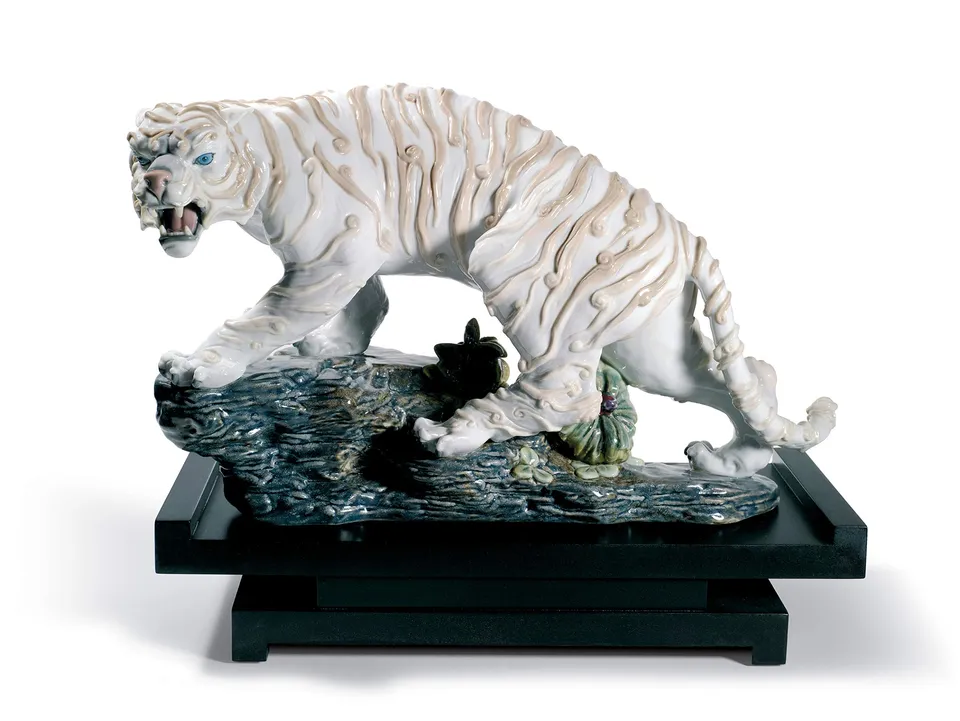 Lladró Tigre Mitologica figurina porcellana edizione limitata