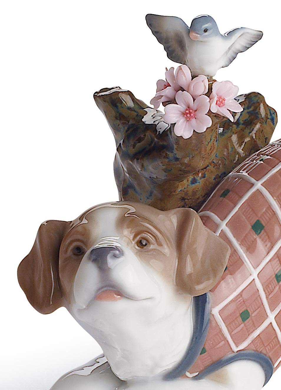 Lladró Sculture Stagione Fiorita statuetta cane porcellana