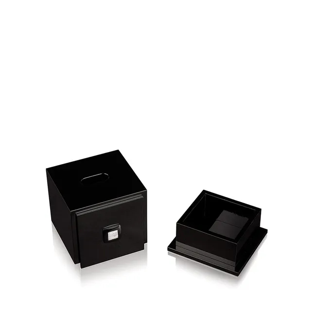 Lalique Raisins Scatola Portafazzoletti in Cristallo Nero