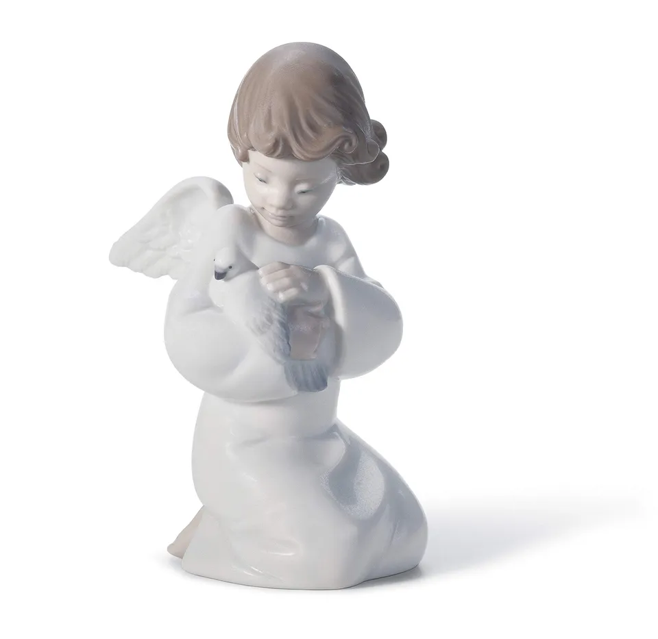 Lladró Sculture Angelo Protezione Amorosa figurina angelo