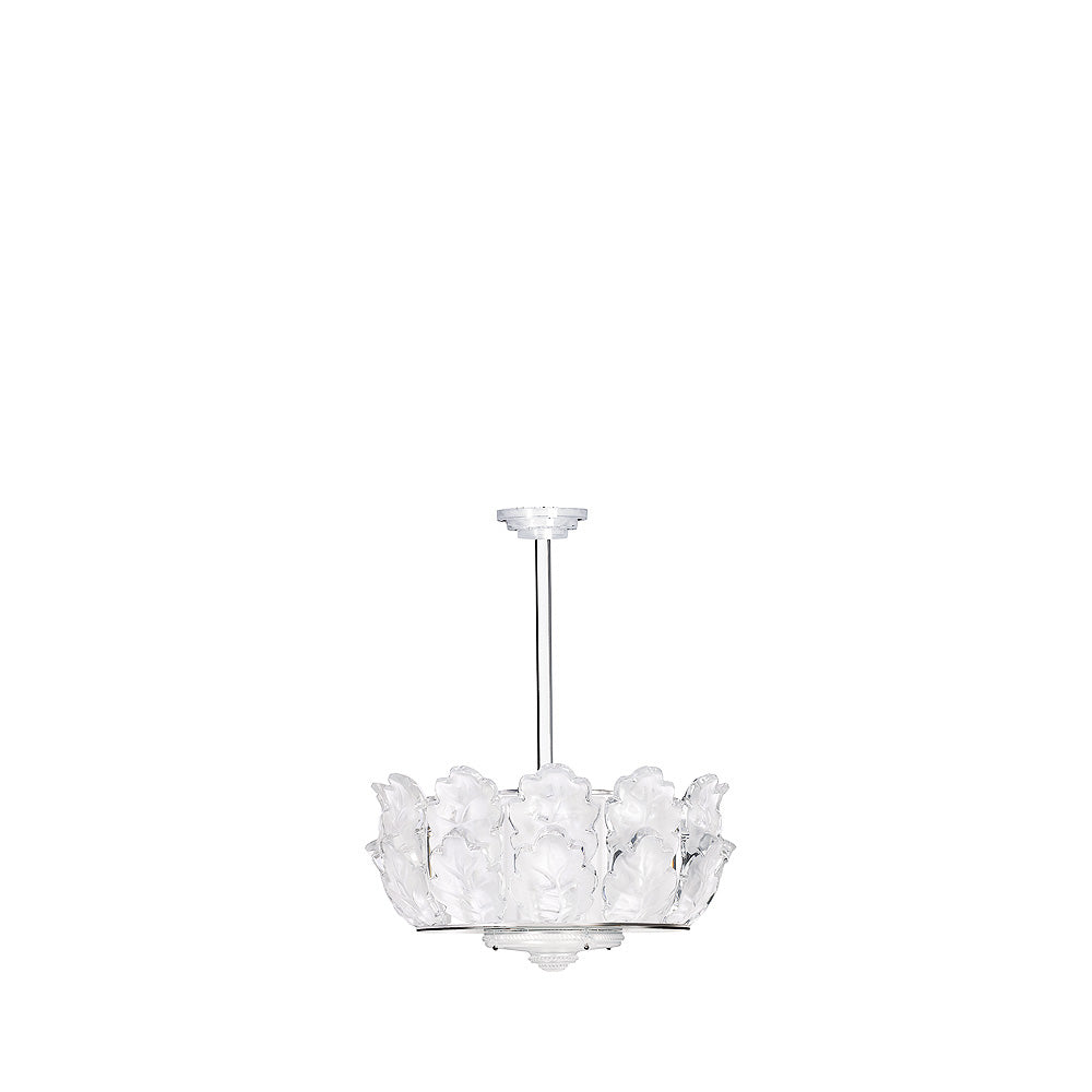 Lalique Chêne Chandelier lampadario cristallo 12 elementi satinato