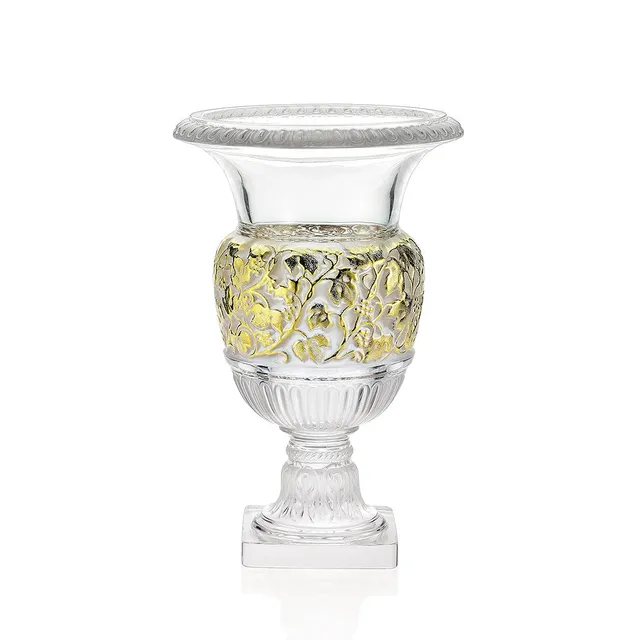 René Lalique Versailles vaso cristallo floreale incolore