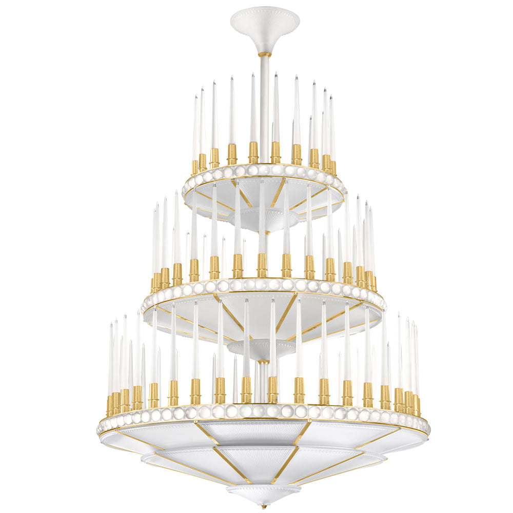 Lalique Perles Lampadario Cristallo 3 Livelli Diam. 1340 mm