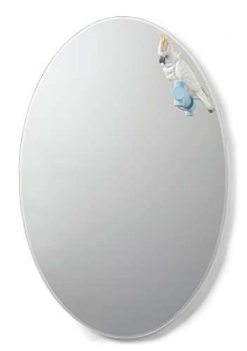 Lladró Parrot Shine II specchio porcellana decorativo da parete