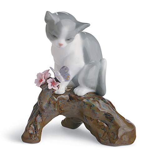 Lladró Sculture Stagione Fiorita gatto figurina porcellana