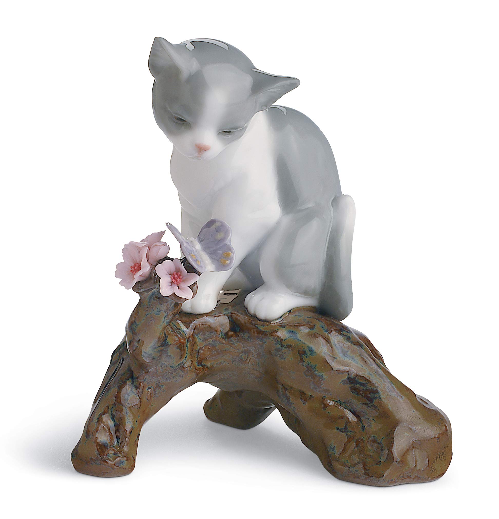 Lladró Sculture Stagione Fiorita gatto figurina porcellana