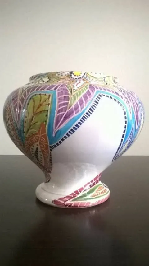 Raffaela Russo Vasi Vaso in ceramica 08 vaso dipinto a mano
