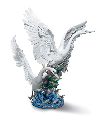 Lladró Volo di Cigni scultura cigno porcellana fatta a mano